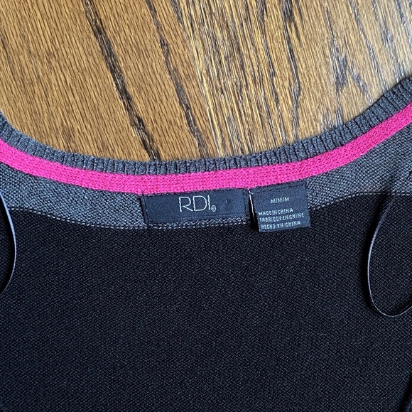 RDI Colorblock V-Neck Button Front Sweater Cardi M EUC - Picture 7 of 7